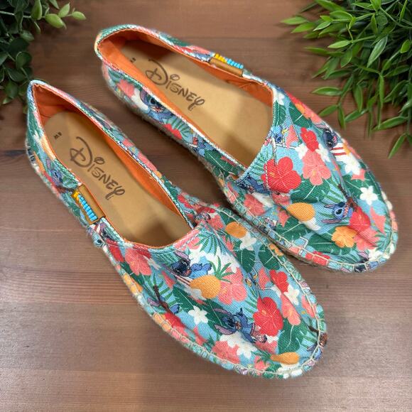 Disney Orange Espadrilles Vibrant Floral Design - Picture 2 of 10